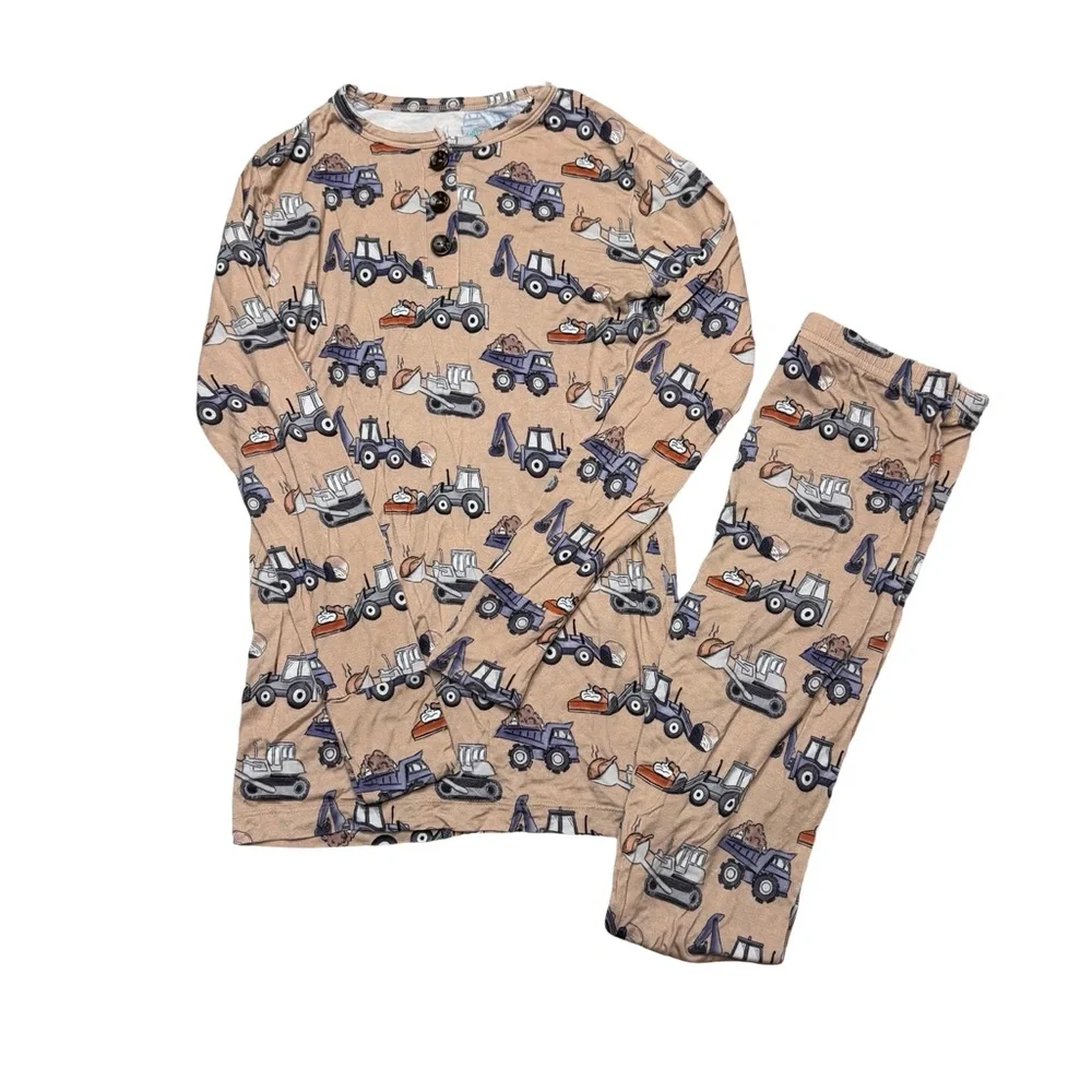 ✨ Gigi and Max‎ Bamboo Pajama Set 8Y 💤🚜 ✨